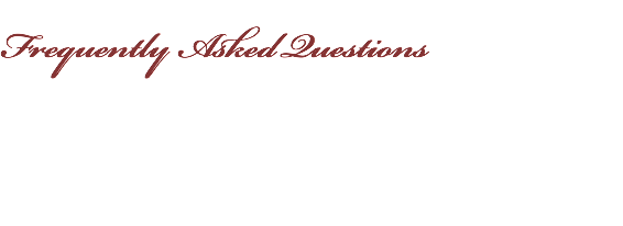Frequently Asked Questions  